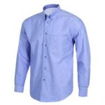 CAMISA OXFORD MANGA LARGA CELESTE